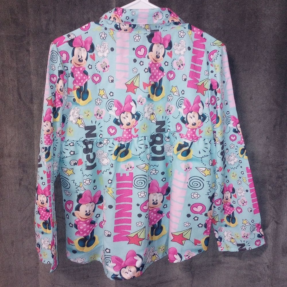 Minnie Mouse Pink Button Down Top Size Small EUC - Picture 4 of 8